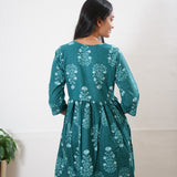 Turquoise cotton maternity nursing Comfies