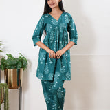Turquoise cotton maternity nursing Comfies