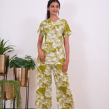 Moss green cotton sleep wear