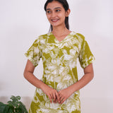 Moss green cotton sleep wear