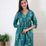 Turquoise cotton maternity nursing Comfies