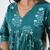 Turquoise cotton maternity nursing Comfies