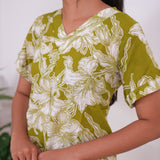 Moss green cotton sleep wear