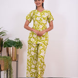 Lime roses cotton sleep wear