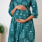 Turquoise cotton maternity nursing Comfies