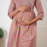 Pink stripes cotton maternity nursing Comfies