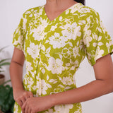 Lime roses cotton sleep wear