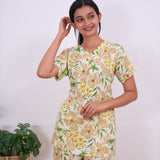 Beige cotton sleep wear