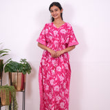 Rose cotton kaftan