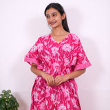 Rose cotton kaftan