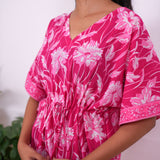 Rose cotton kaftan