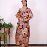 Multicoloured cotton kaftan