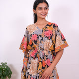 Multicoloured cotton kaftan