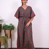 Sea green cotton kaftan