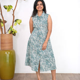 Baby blue cotton shirt dress