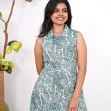 Baby blue cotton shirt dress