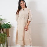 Ivory stripes cotton co-ord set