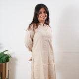 Ivory stripes cotton co-ord set