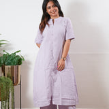 Lavender stripes cotton co-ord set
