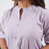Lavender stripes cotton co-ord set