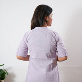 Lavender stripes cotton co-ord set