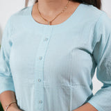 Baby blue cotton co-ord set