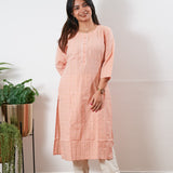 Peach cotton co-ord set