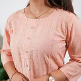Peach cotton co-ord set