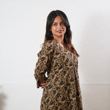 Navy and brown cotton co-ords set