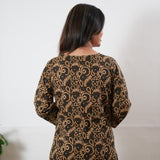 Navy and brown cotton co-ords set