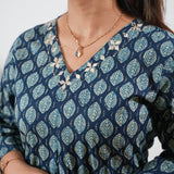 Indigo and blue cotton co-ords set