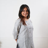 Grey stripes cotton co-ord set
