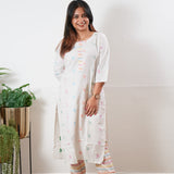White cotton co-ord set