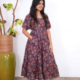 Nadhi cotton midi dress - Violet