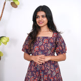 Nadhi cotton midi dress - Violet