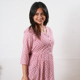 Zig zag cotton dress
