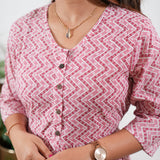 Zig zag cotton dress