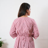 Zig zag cotton dress