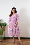 Magenta cotton dress
