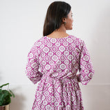 Magenta cotton dress