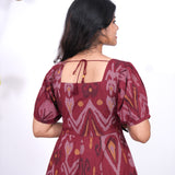Nadhi cotton midi dress - Maroon