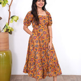 Nadhi cotton midi dress - Mustard