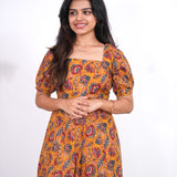 Nadhi cotton midi dress - Mustard