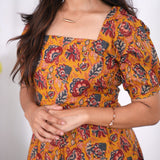Nadhi cotton midi dress - Mustard