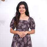 Nadhi cotton midi dress - Grape