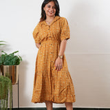 Mustard cotton dress