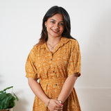 Mustard cotton dress