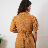 Mustard cotton dress