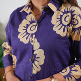 Violet button down shirt co-ords set