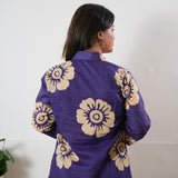 Violet button down shirt co-ords set
